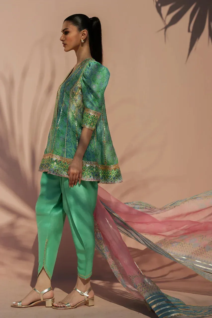 Sania Maskatiya Eid Edit 26 Gold Silk – view 4 – Poshaq
