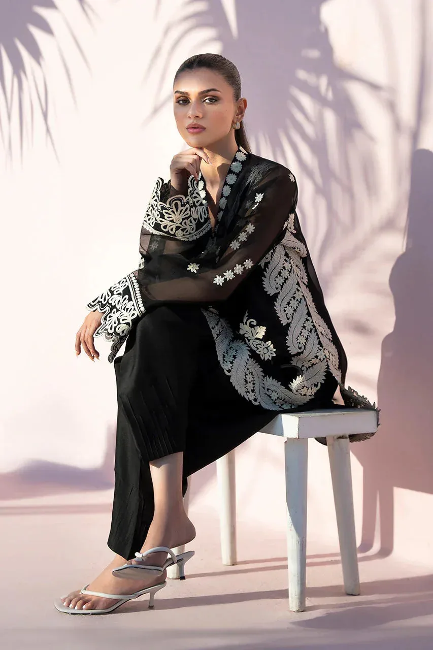 Sania Maskatiya Eid Edit 26 Ivory Organza – view 3 – Poshaq