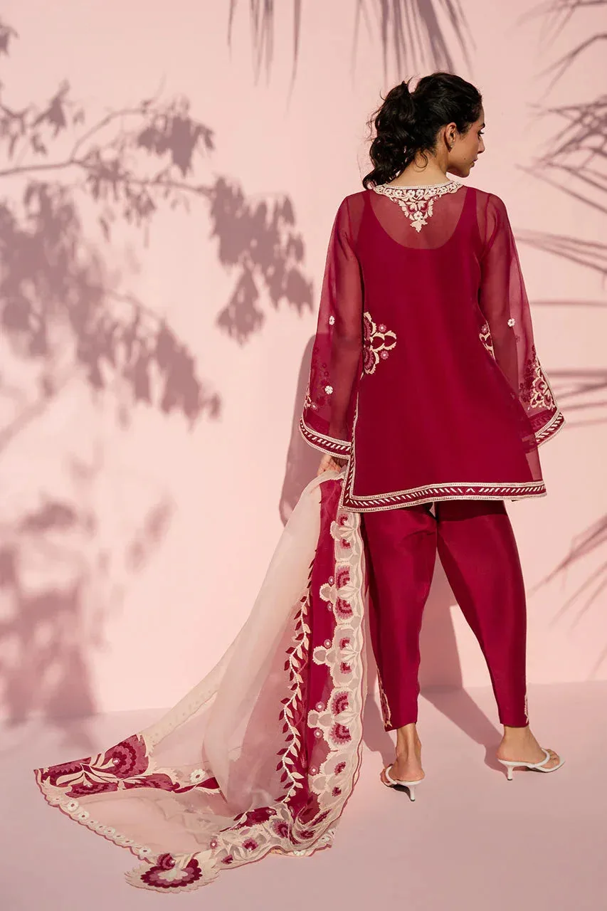 Sania Maskatiya Eid Edit 26 Cream Organza – view 2 – Poshaq