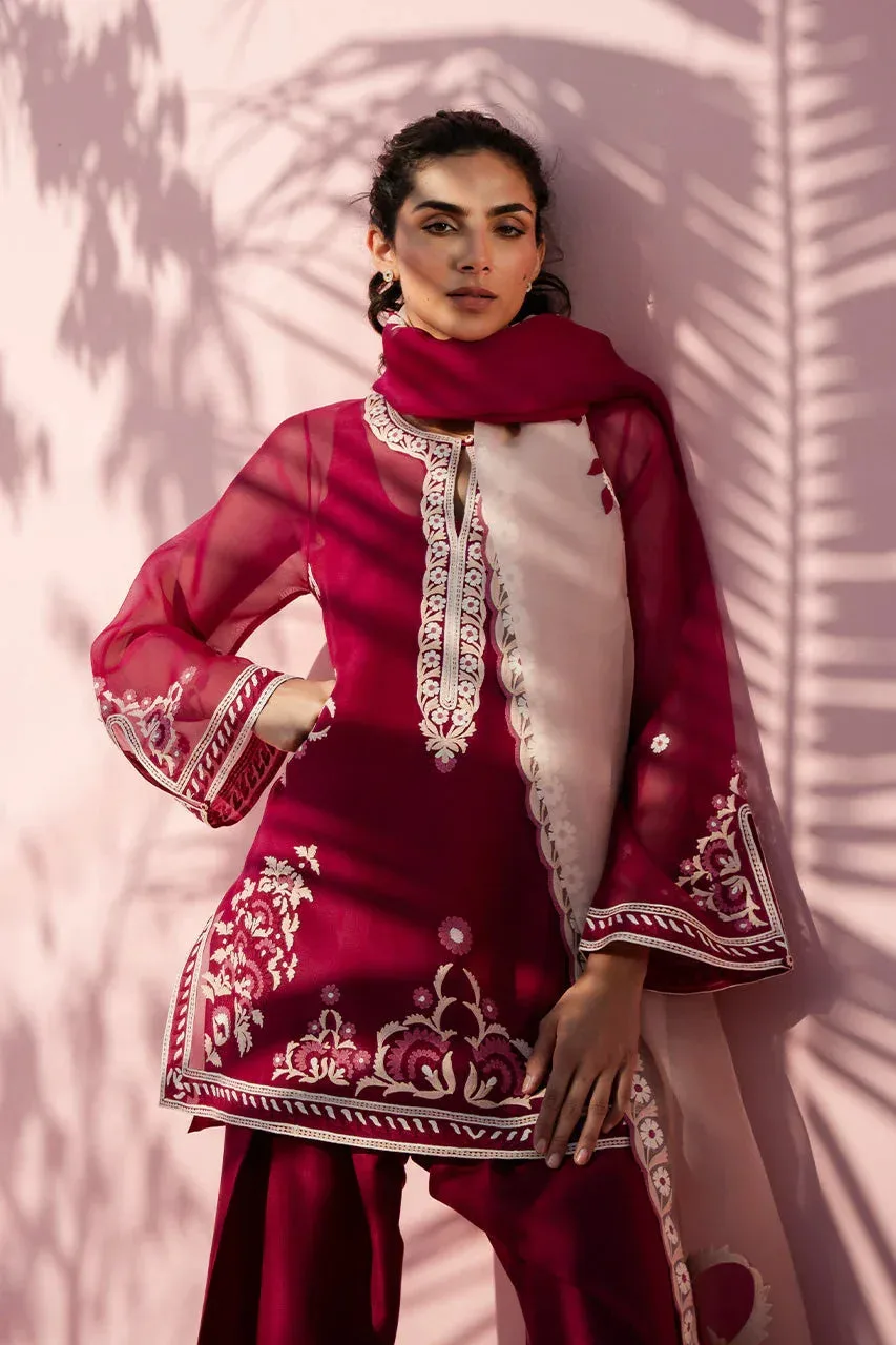 Sania Maskatiya Eid Edit 26 Cream Organza – view 3 – Poshaq