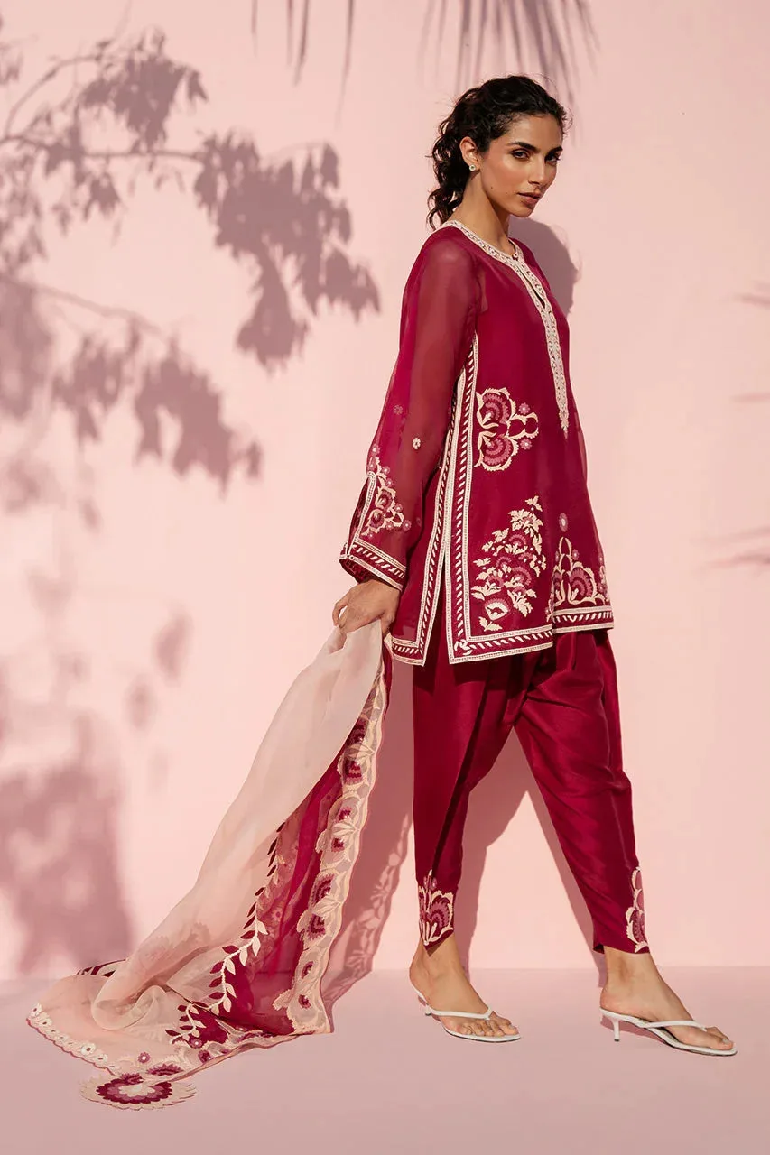 Sania Maskatiya Eid Edit 26 Cream Organza – view 4 – Poshaq