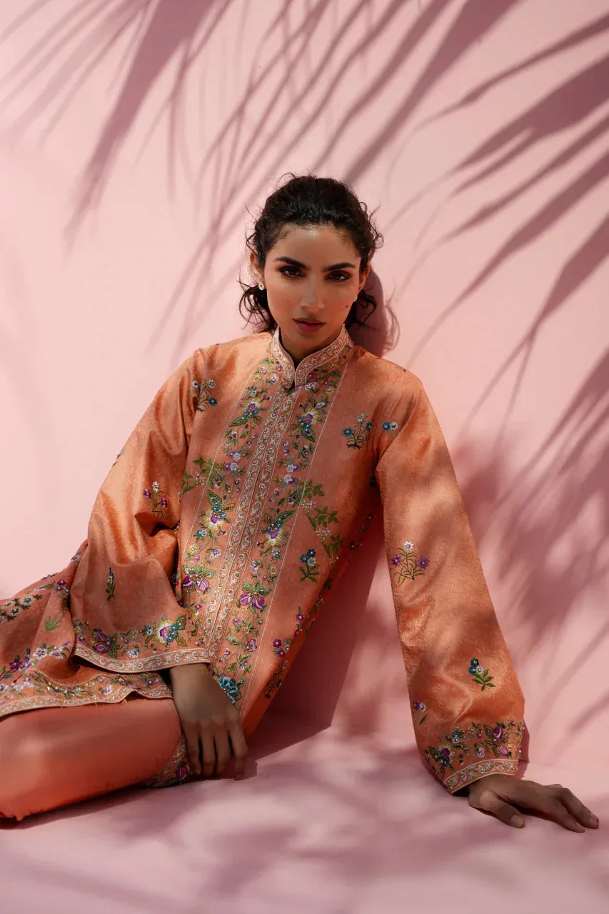 Sania Maskatiya Eid Edit 26 Peach – view 3 – Poshaq