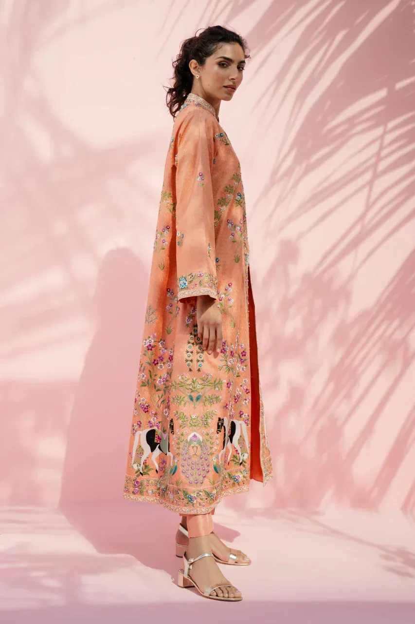 Sania Maskatiya Eid Edit 26 Peach – view 4 – Poshaq