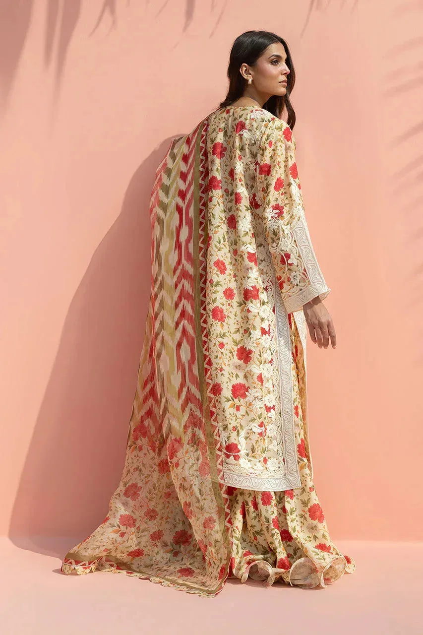 Sania Maskatiya Eid Edit 26 Cream Organza – view 2 – Poshaq