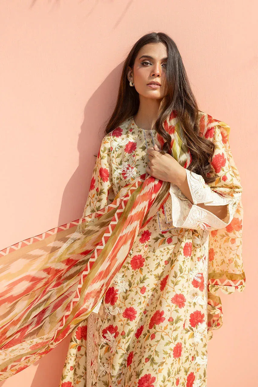Sania Maskatiya Eid Edit 26 Cream Organza – view 3 – Poshaq