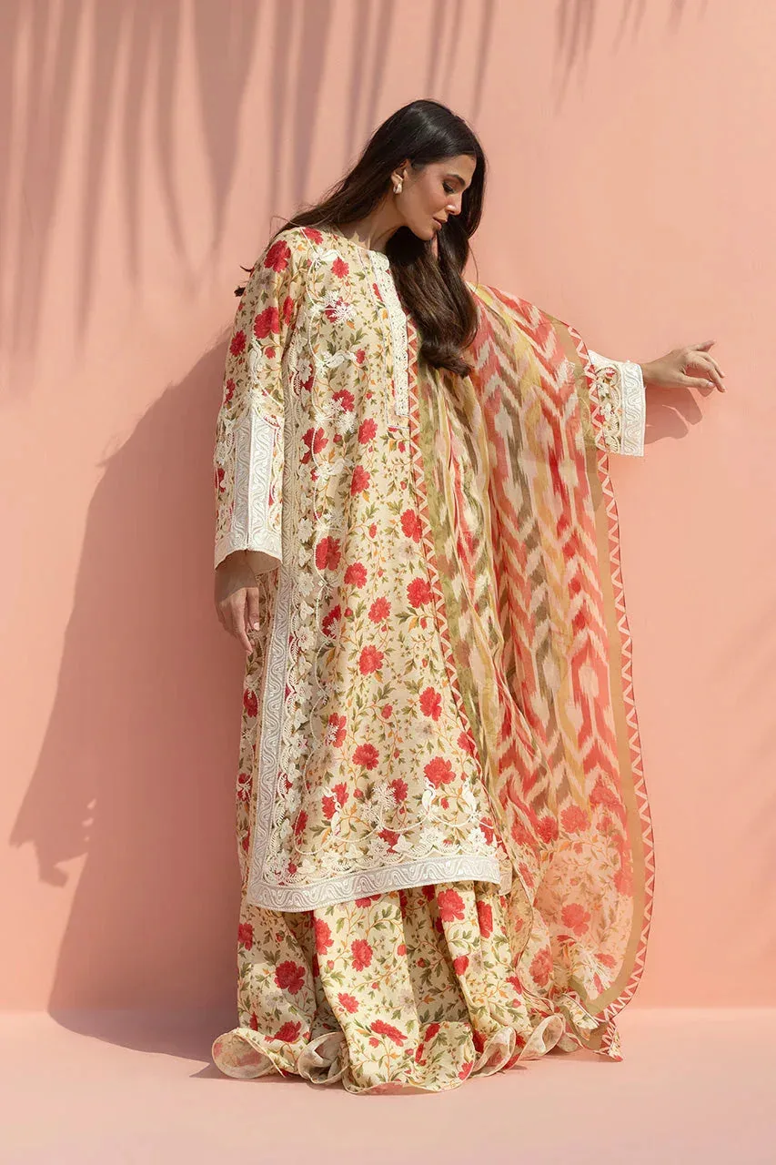 Sania Maskatiya Eid Edit 26 Cream Organza – view 4 – Poshaq