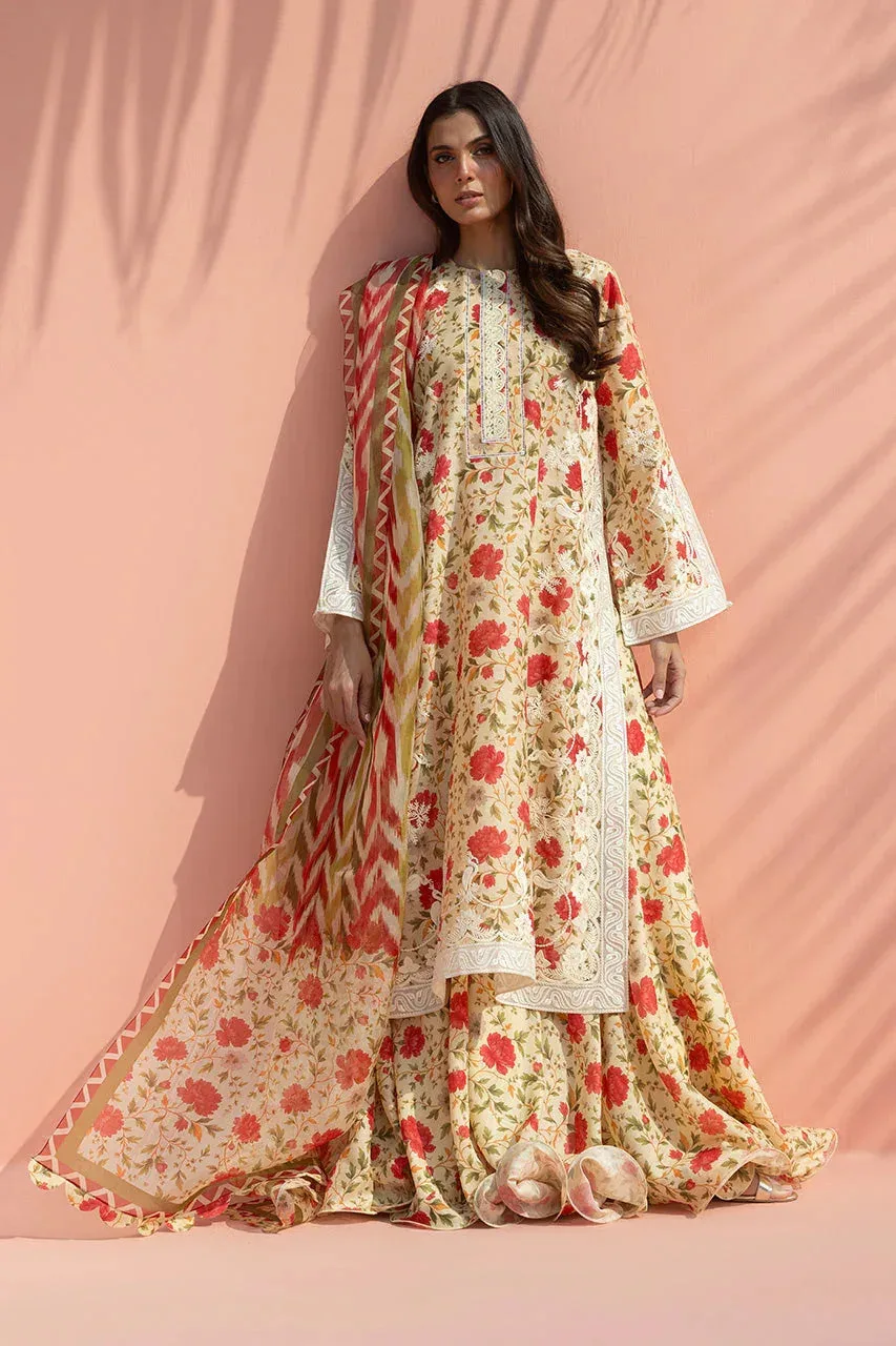 Sania Maskatiya Eid Edit 26 Cream Organza – view 5 – Poshaq