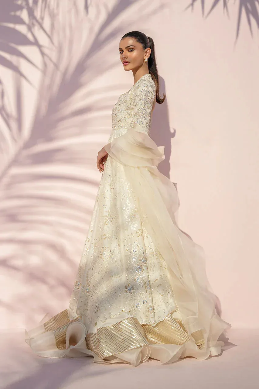 Sania Maskatiya Eid Edit 26 Ivory Organza – view 5 – Poshaq