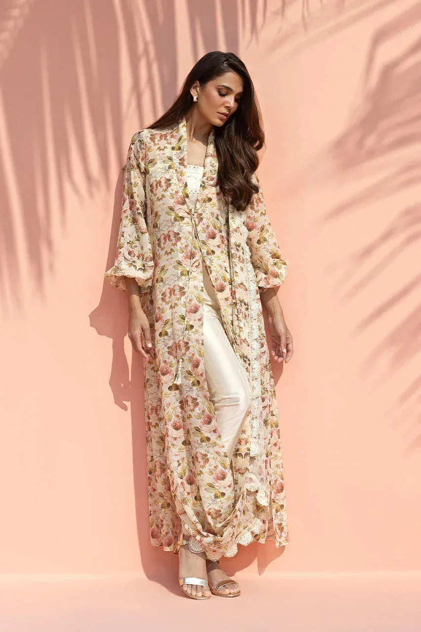 Sania Maskatiya Eid Edit 26 Beige Georgette – view 4 – Poshaq