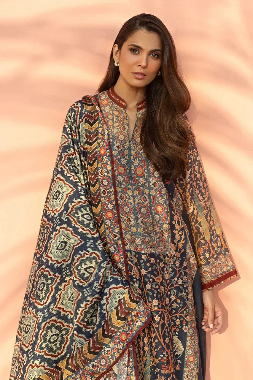 Sania Maskatiya Eid Edit 26 Blue Cotton – view 3 – Poshaq