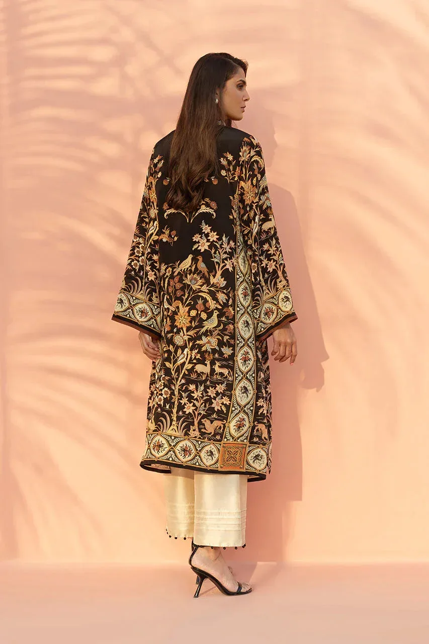 Sania Maskatiya Eid Edit 26 Cream Crepe – view 2 – Poshaq