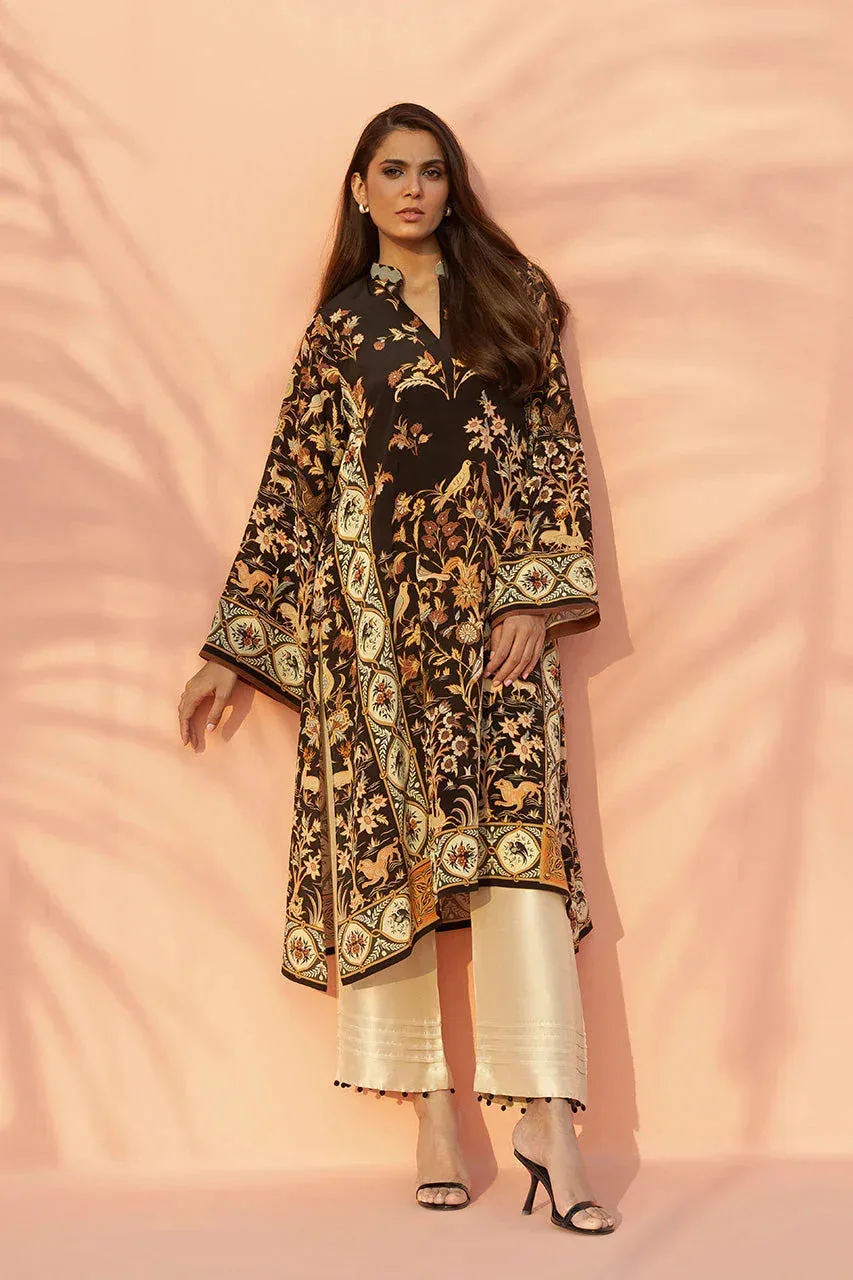 Sania Maskatiya Eid Edit 26 Cream Crepe – view 4 – Poshaq