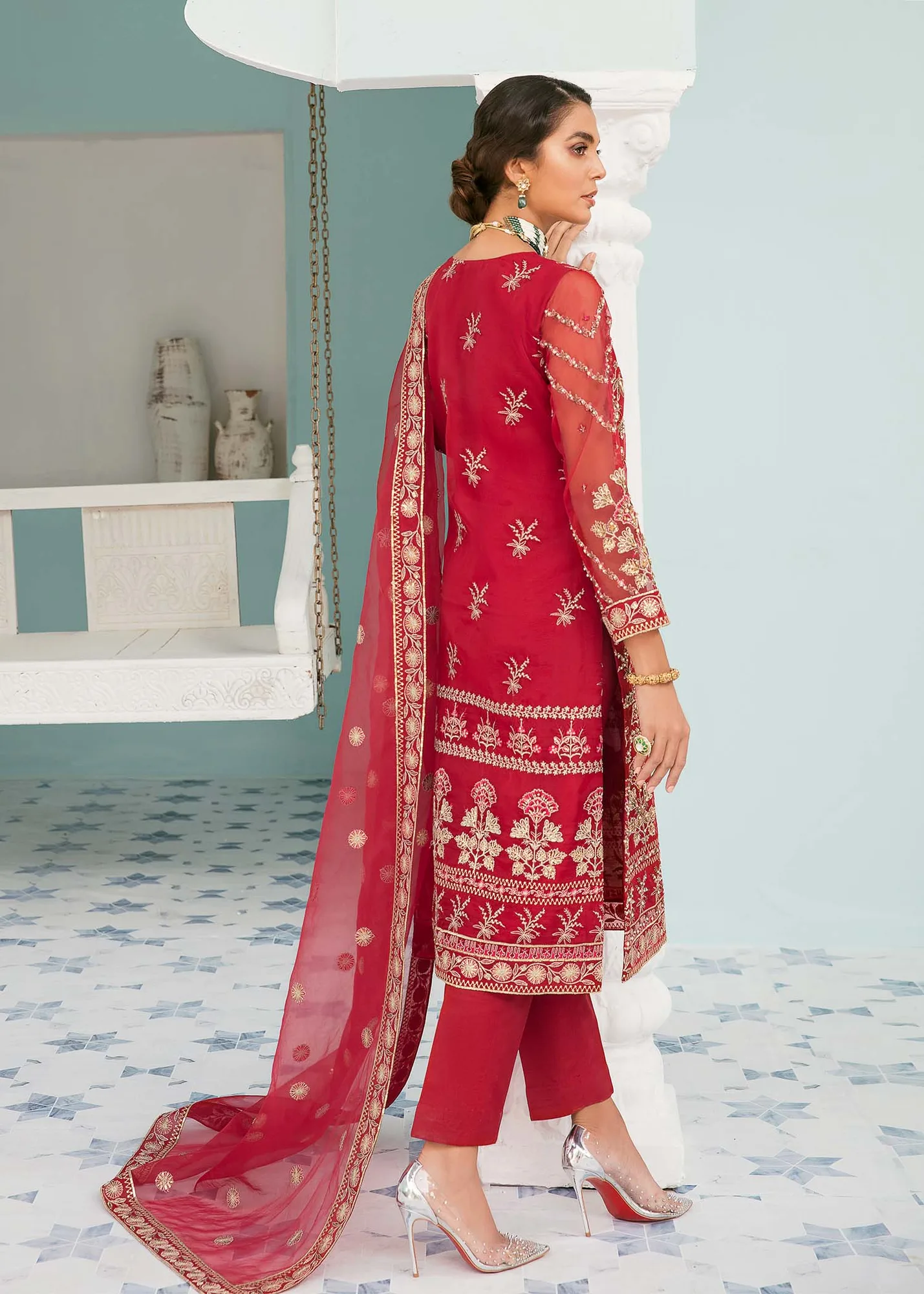 Akbar Aslam Formals Organza – view 3 – Poshaq