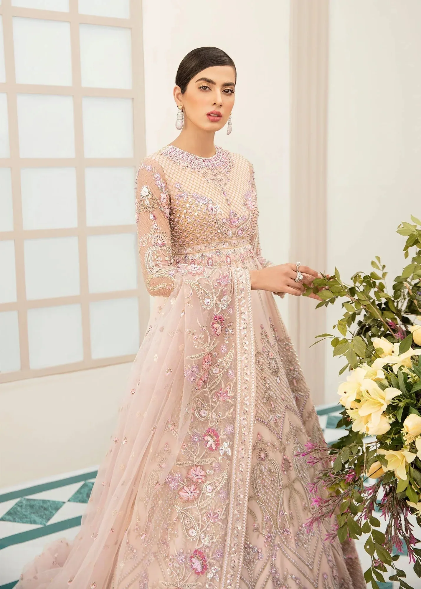 Akbar Aslam Bridals Organza – view 3 – Poshaq