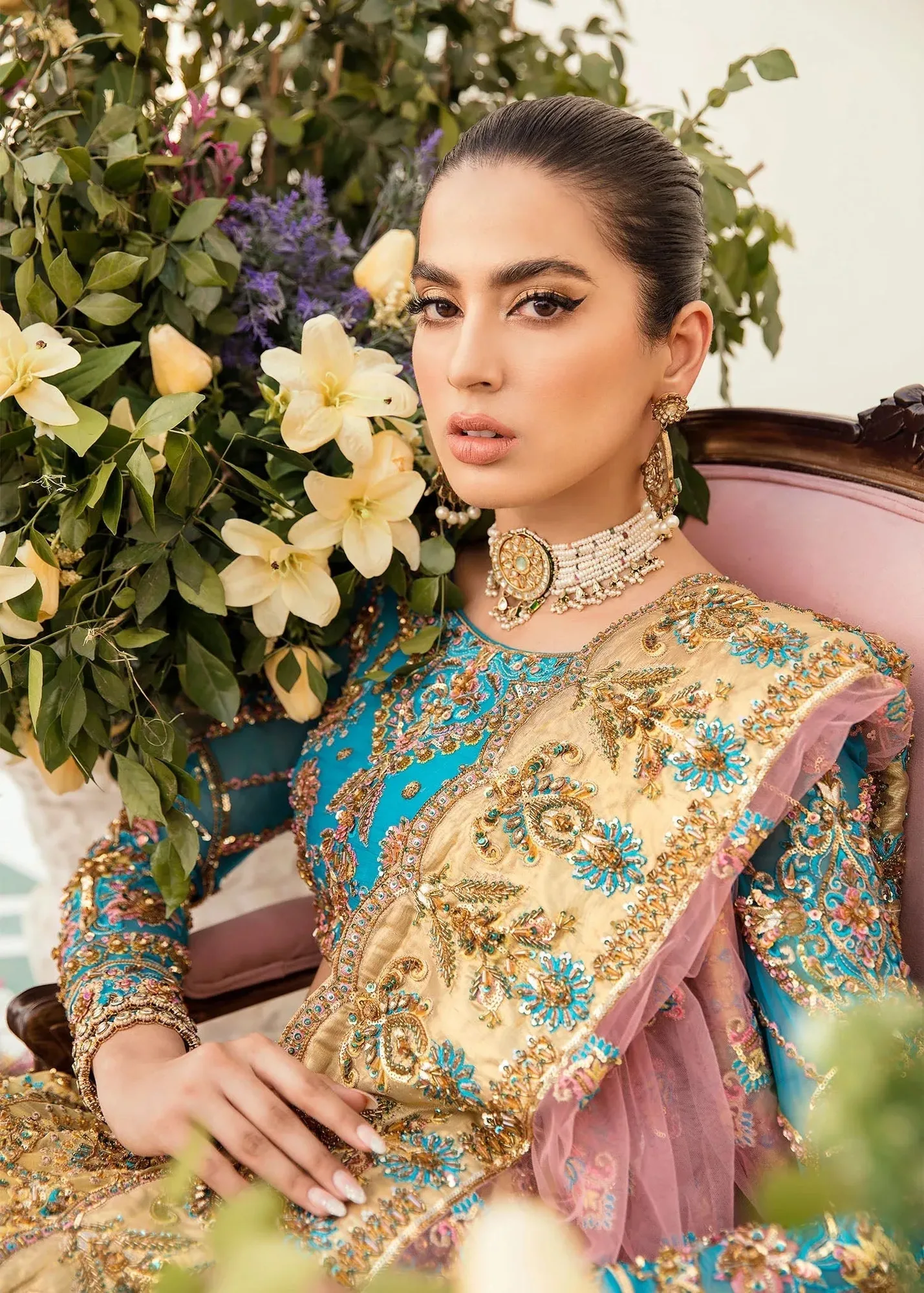 Akbar Aslam Bridals Organza – view 5 – Poshaq