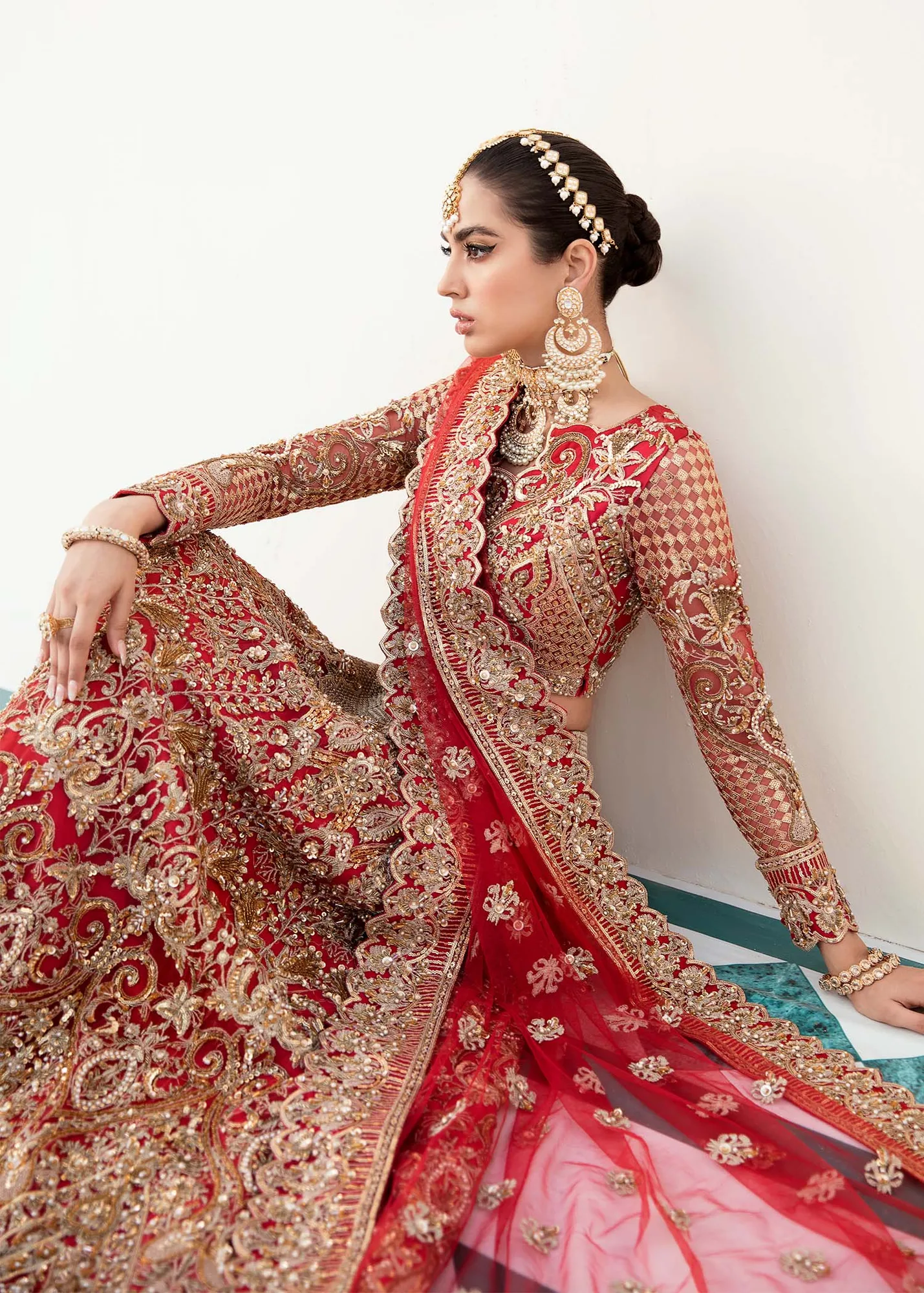 Akbar Aslam Bridals Net – view 4 – Poshaq