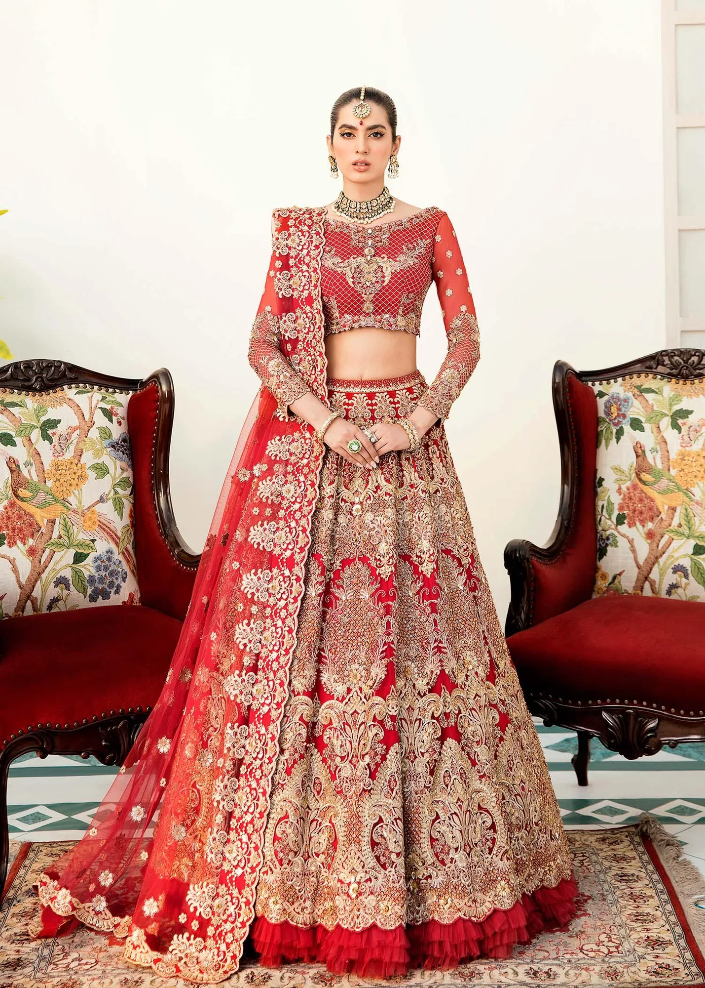 Akbar Aslam Bridals Net – view 1 – Poshaq