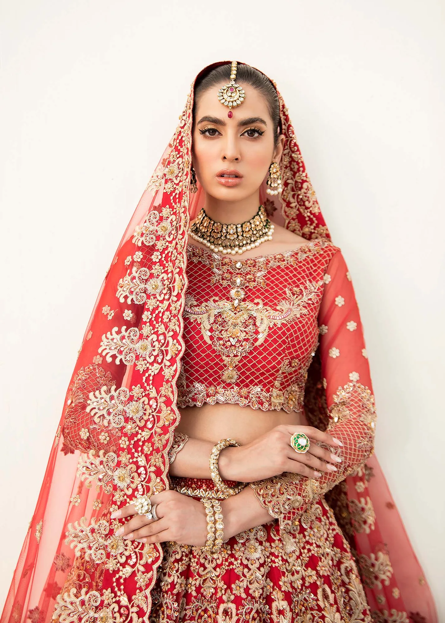 Akbar Aslam Bridals Net – view 3 – Poshaq