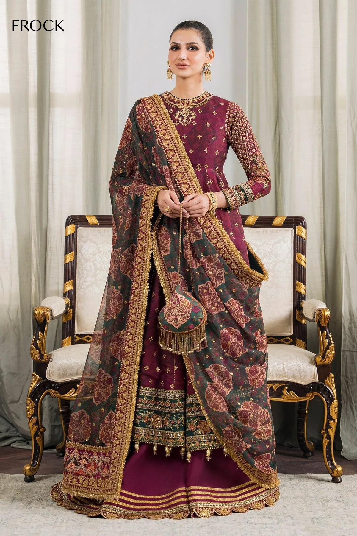 Magenta Chiffon – view 2 – Poshaq
