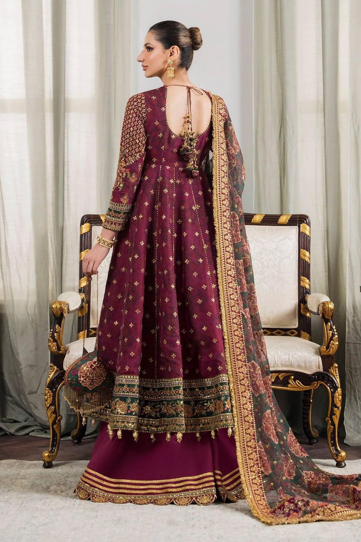 Magenta Chiffon – view 3 – Poshaq