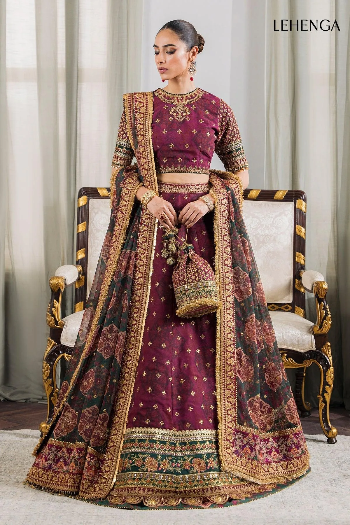 Magenta Chiffon – view 4 – Poshaq