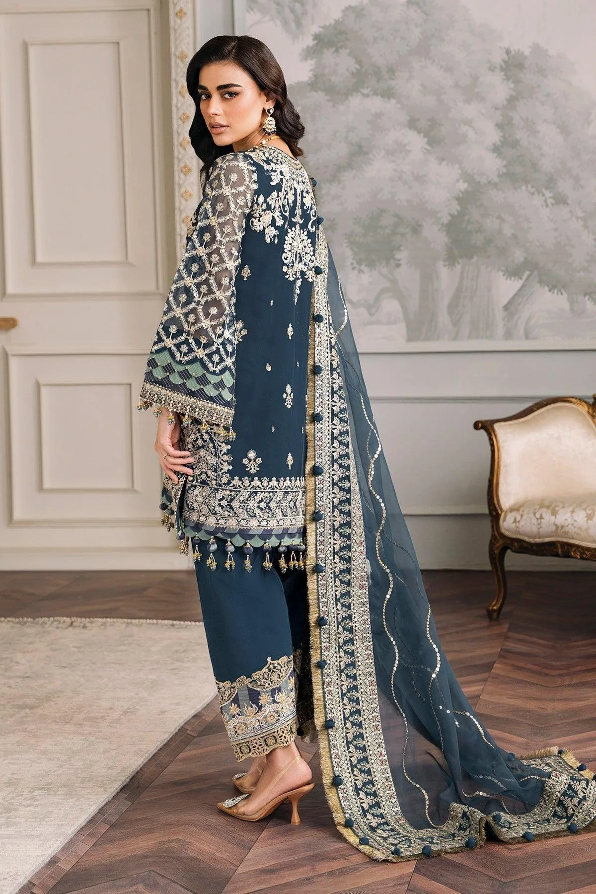 Silver Organza – view 4 – Poshaq
