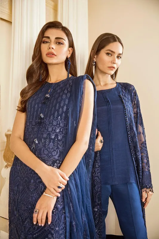 Blue Chiffon – view 1 – Poshaq