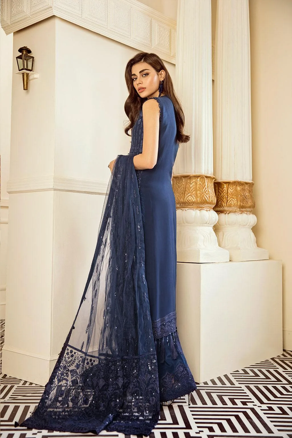 Blue Chiffon – view 3 – Poshaq