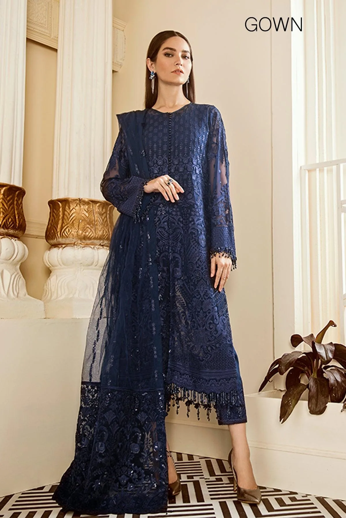 Blue Chiffon – view 4 – Poshaq