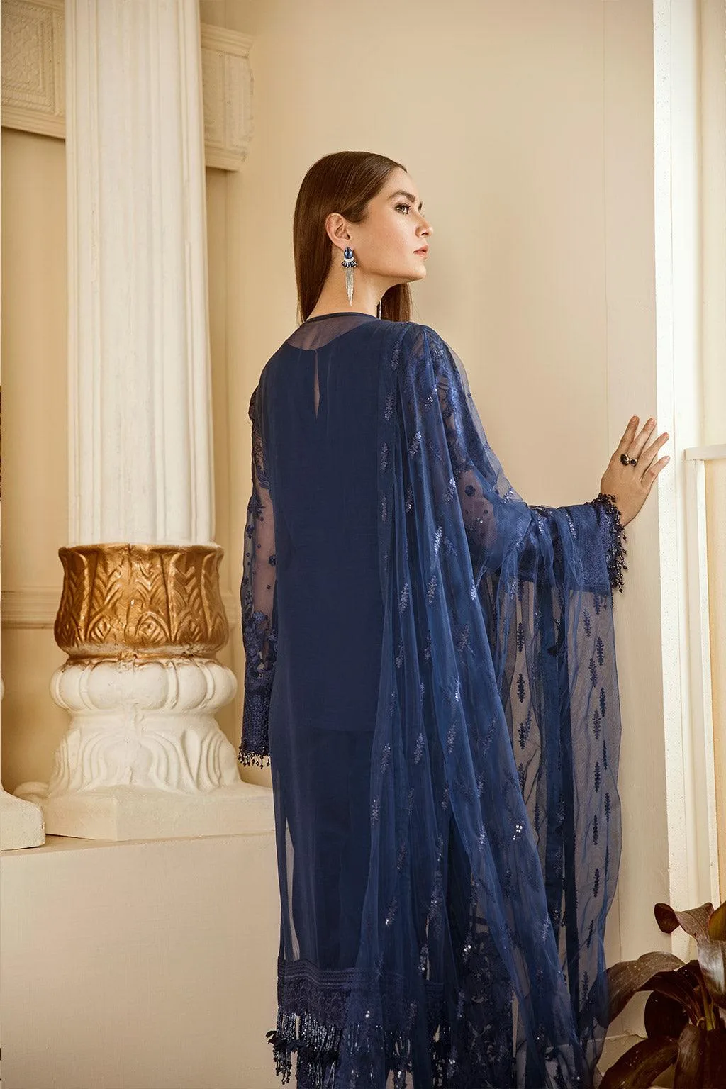 Blue Chiffon – view 5 – Poshaq