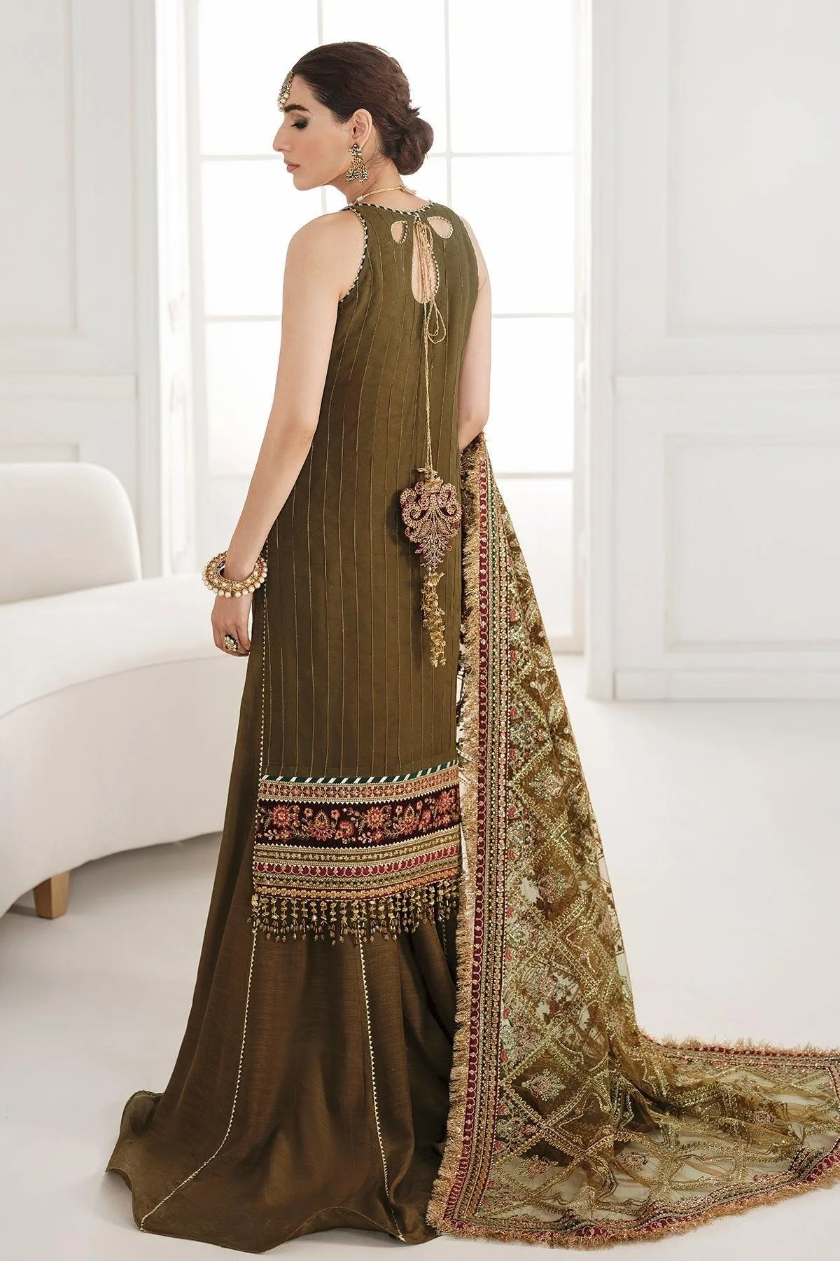Maroon Chiffon – view 3 – Poshaq