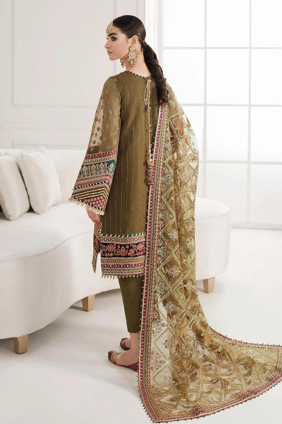 Maroon Chiffon – view 5 – Poshaq