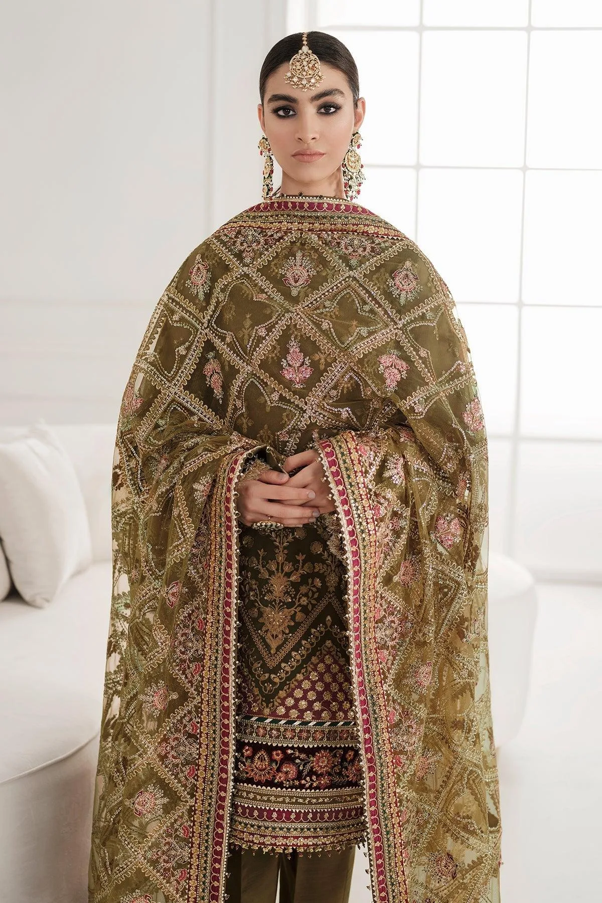 Maroon Chiffon – view 7 – Poshaq