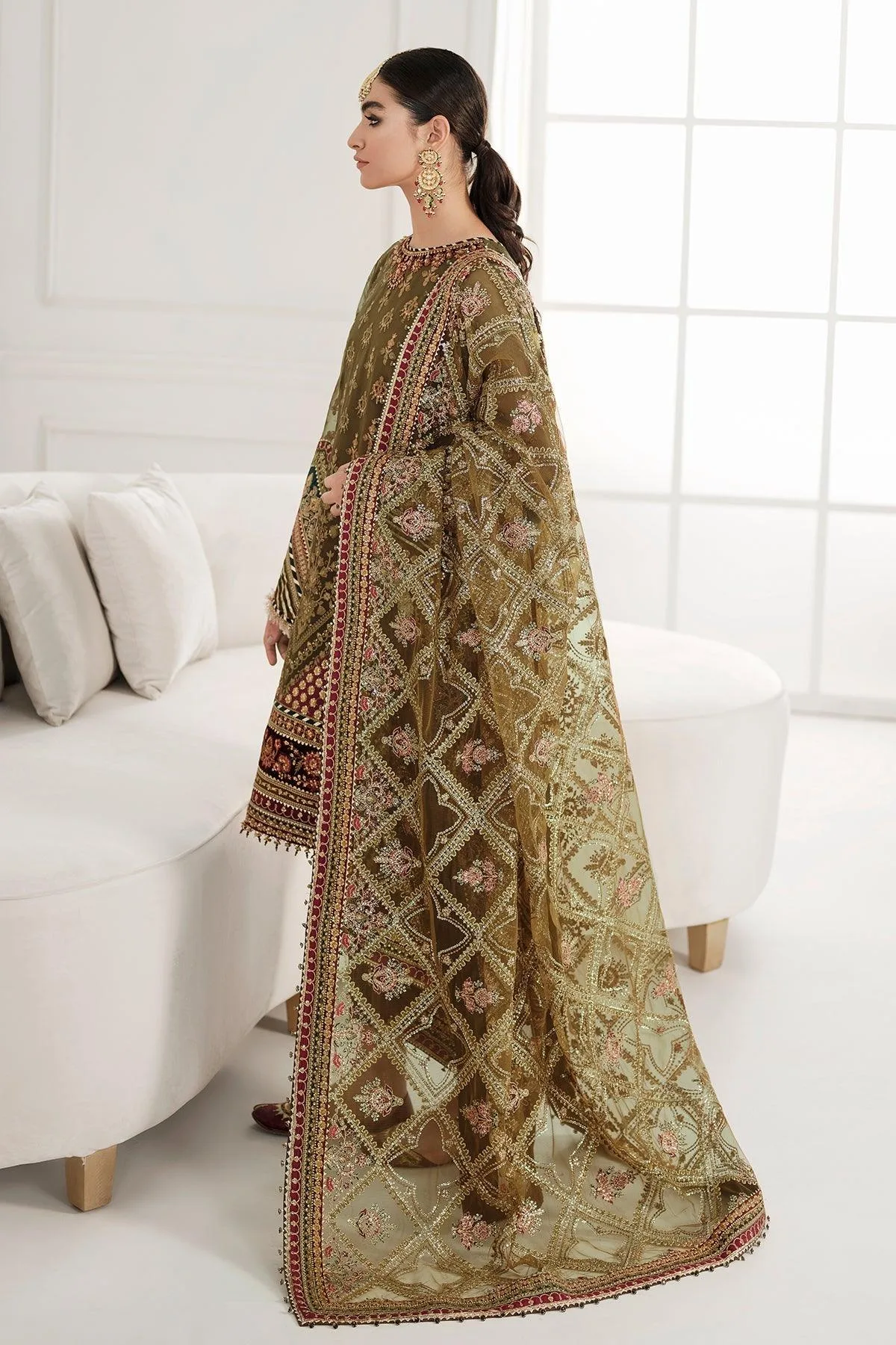 Maroon Chiffon – view 8 – Poshaq