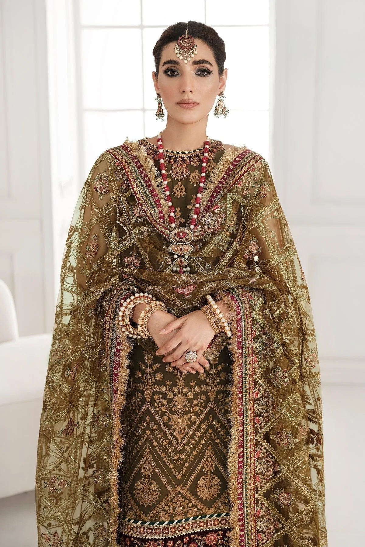 Maroon Chiffon – view 9 – Poshaq