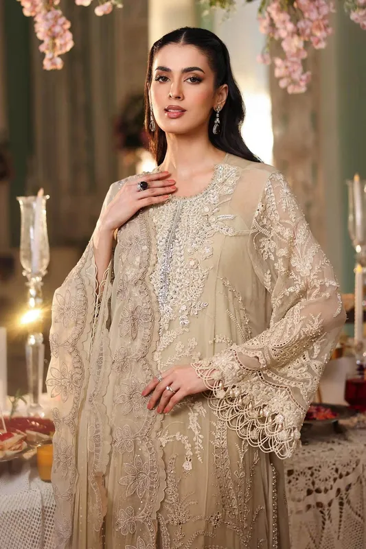 Ivory Raw Silk – view 1 – Poshaq