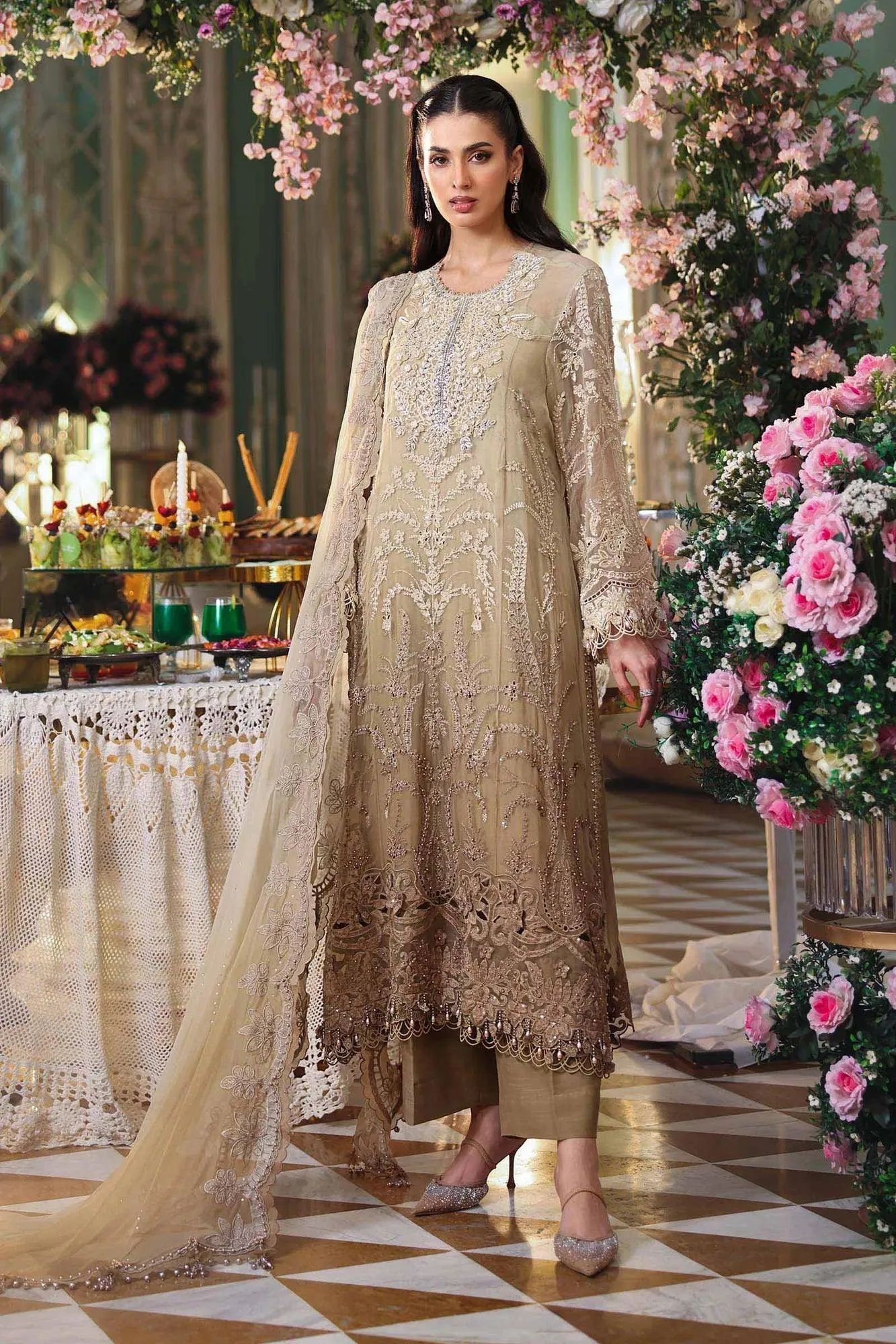 Ivory Raw Silk – view 2 – Poshaq
