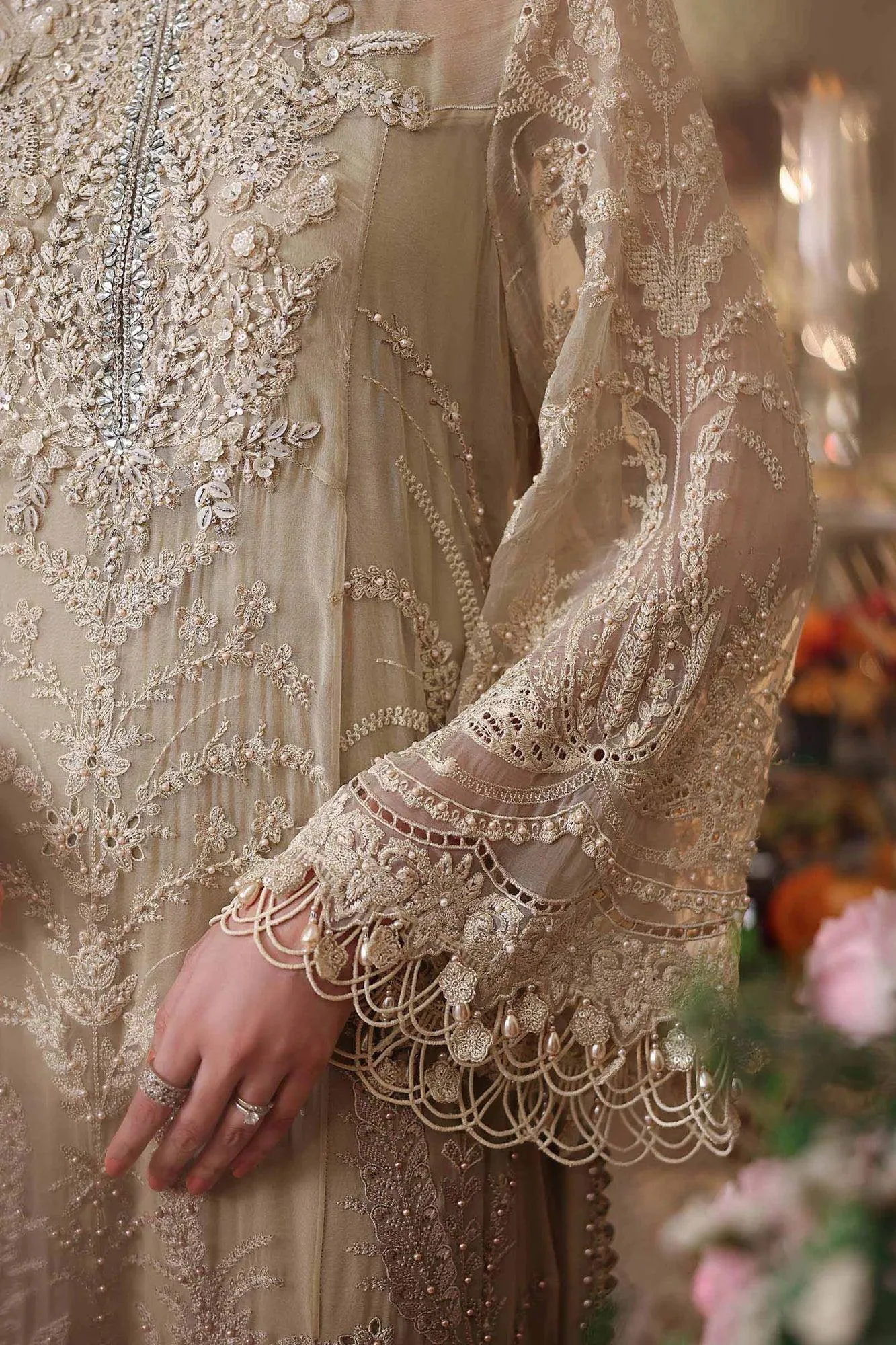 Ivory Raw Silk – view 5 – Poshaq