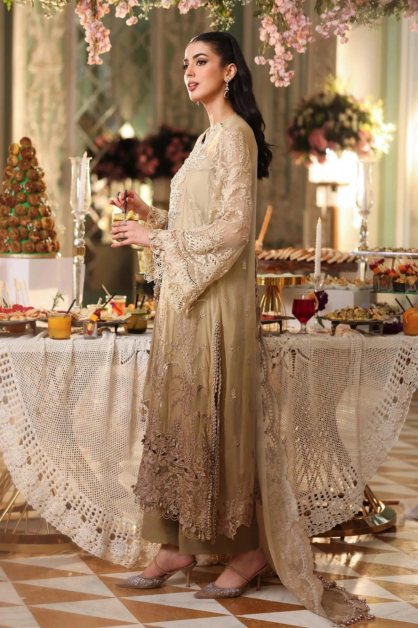 Ivory Raw Silk – view 8 – Poshaq