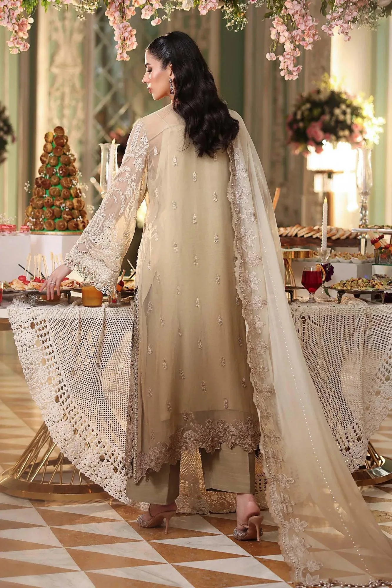 Ivory Raw Silk – view 9 – Poshaq