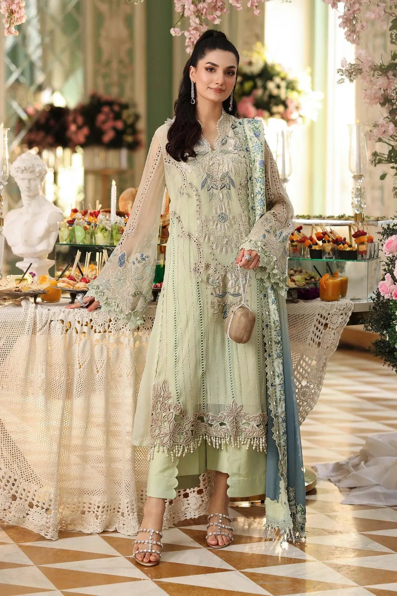 Green Organza – view 1 – Poshaq