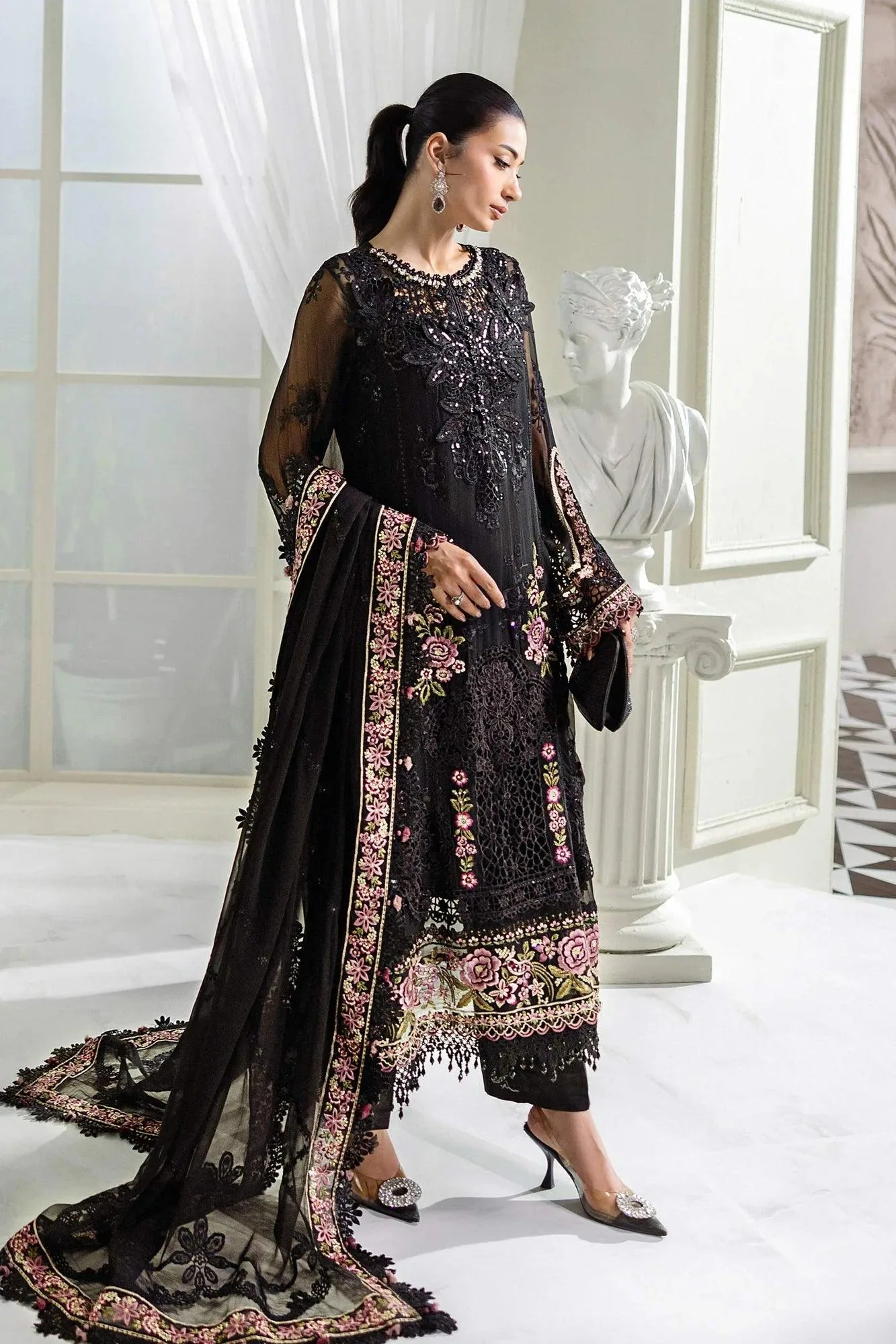 Black Raw Silk – view 10 – Poshaq