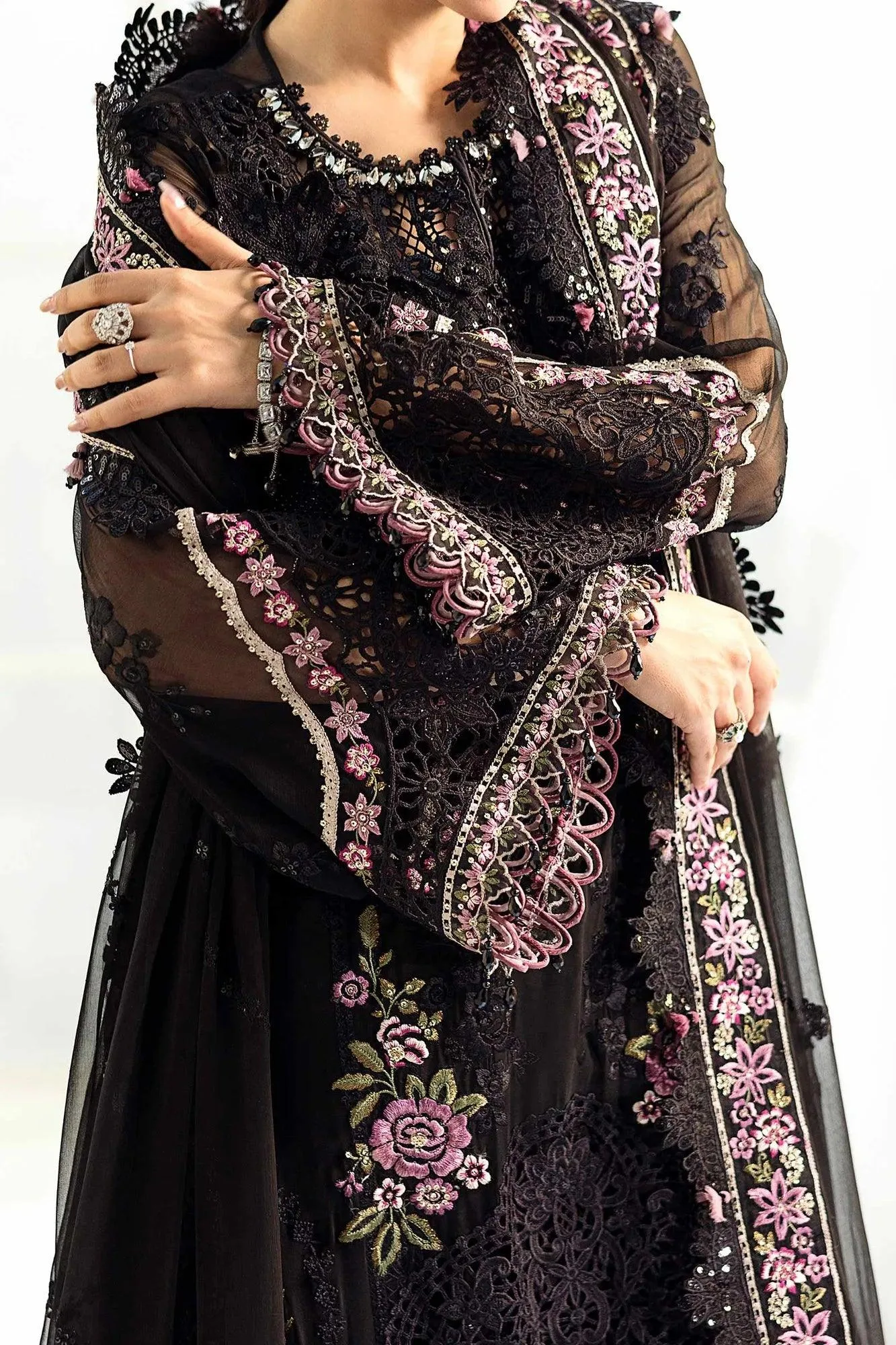 Black Raw Silk – view 6 – Poshaq