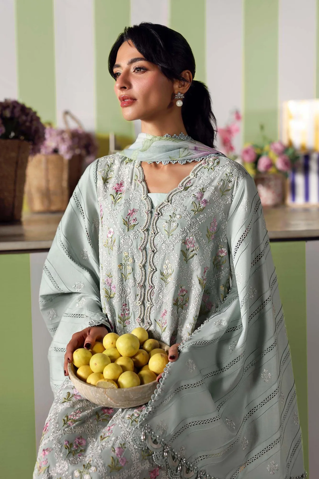 Grey Chiffon – view 2 – Poshaq