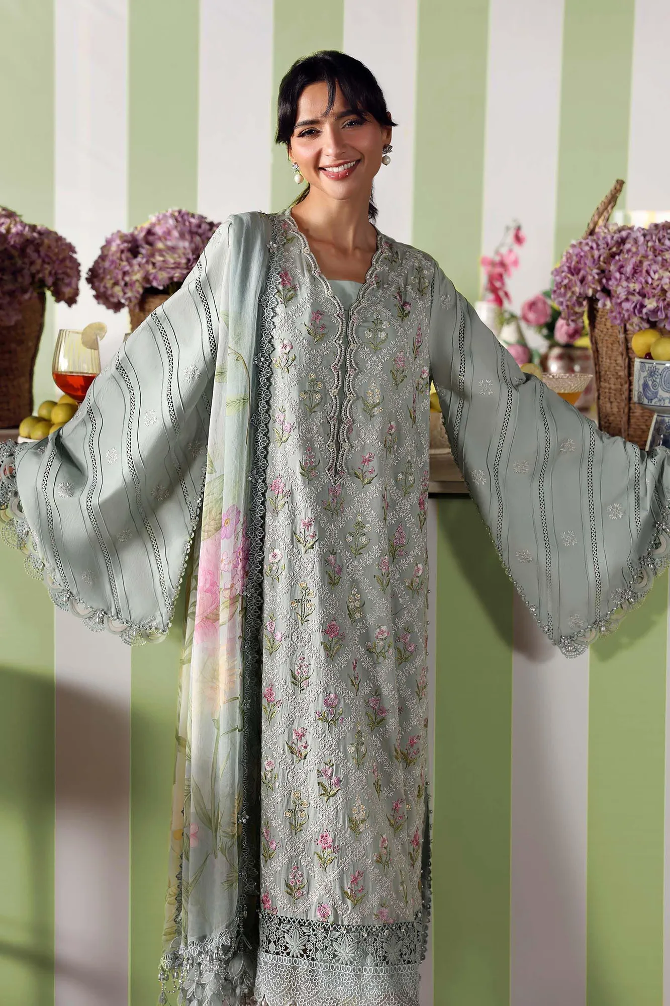 Grey Chiffon – view 3 – Poshaq