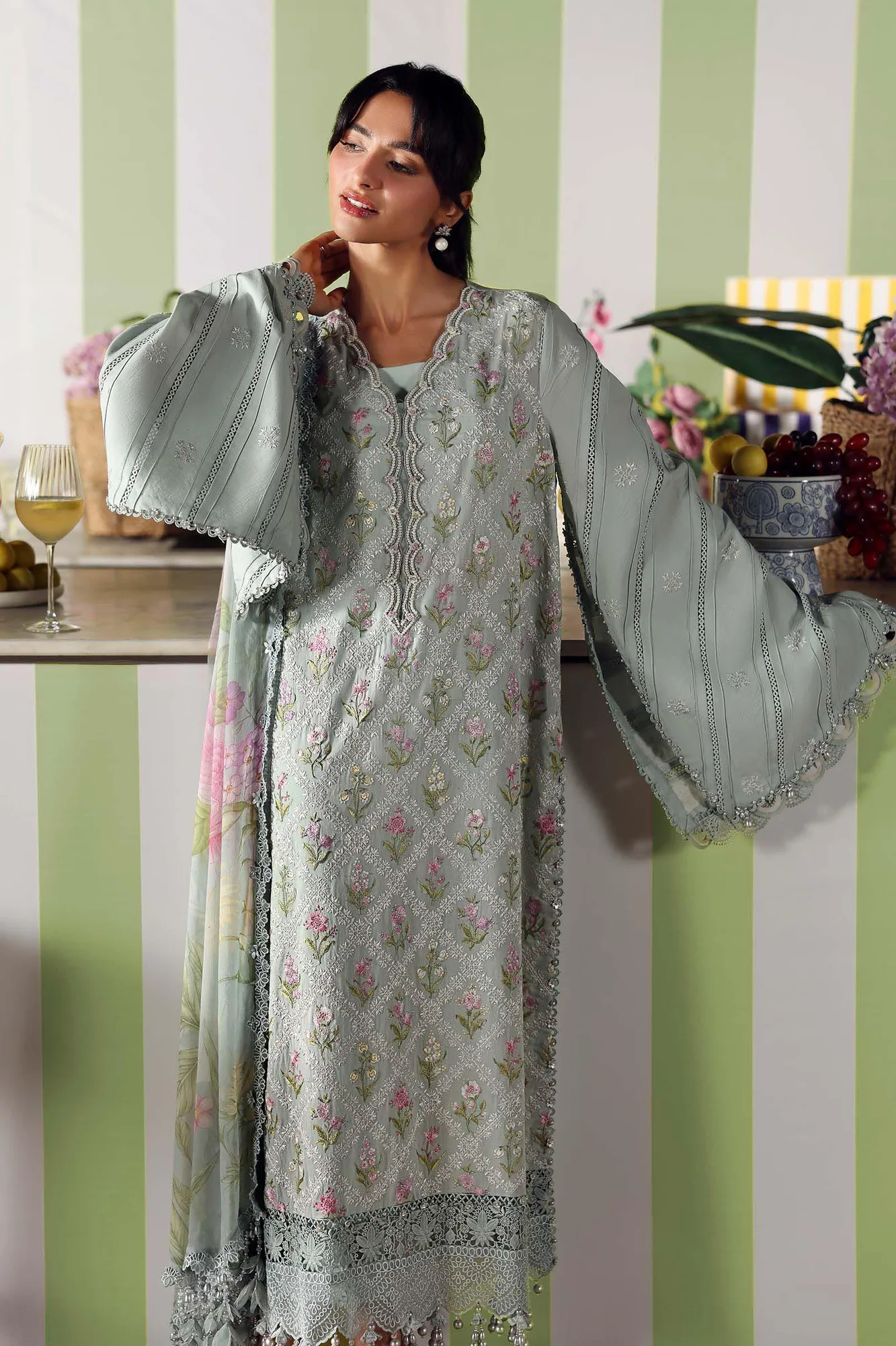 Grey Chiffon – view 4 – Poshaq