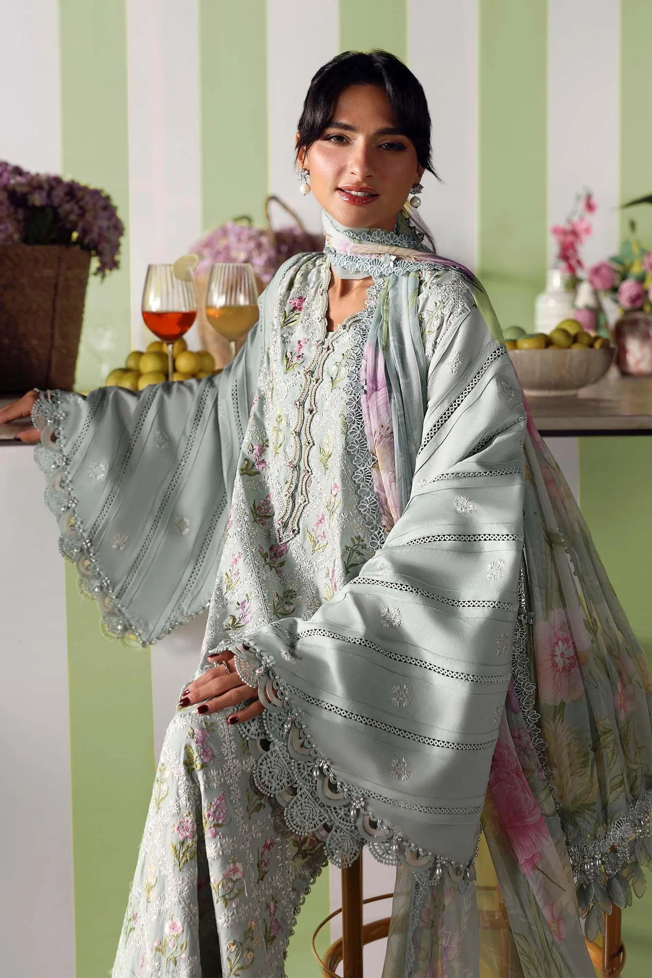 Grey Chiffon – view 5 – Poshaq