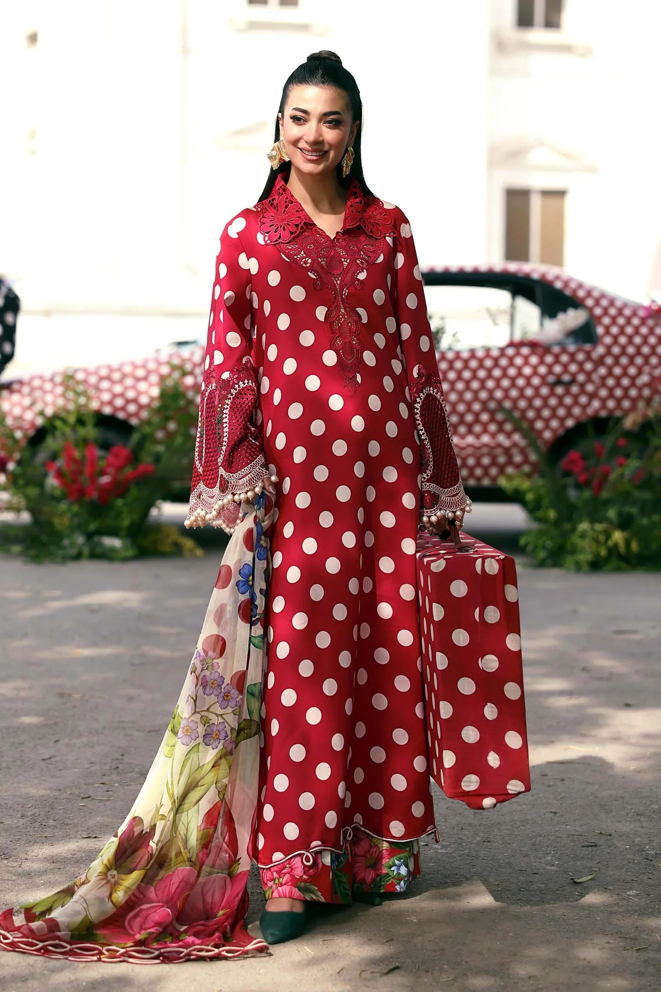 Maroon Organza – view 1 – Poshaq