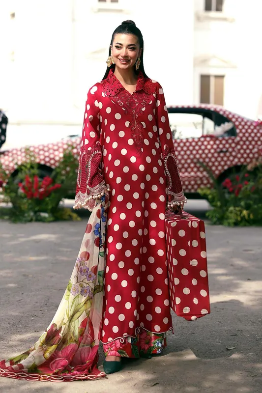 Maroon Organza – view 1 – Poshaq