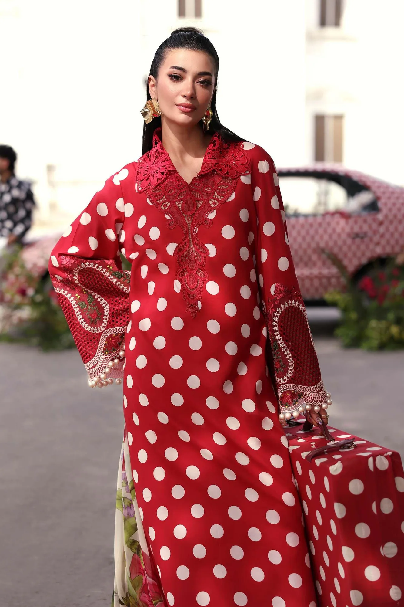 Maroon Organza – view 3 – Poshaq